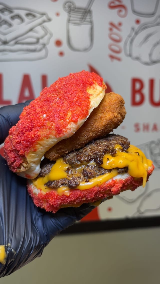 Flamin Hot Burger.