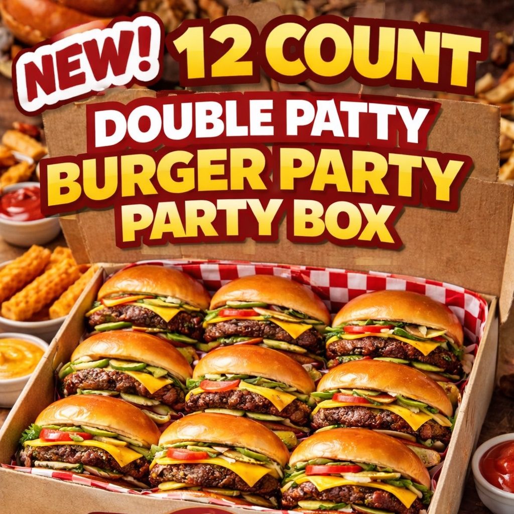 Double Patty Box (12 double patty).