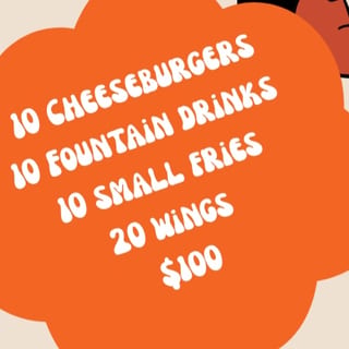10 CheeseBurgers & Wings Feast 