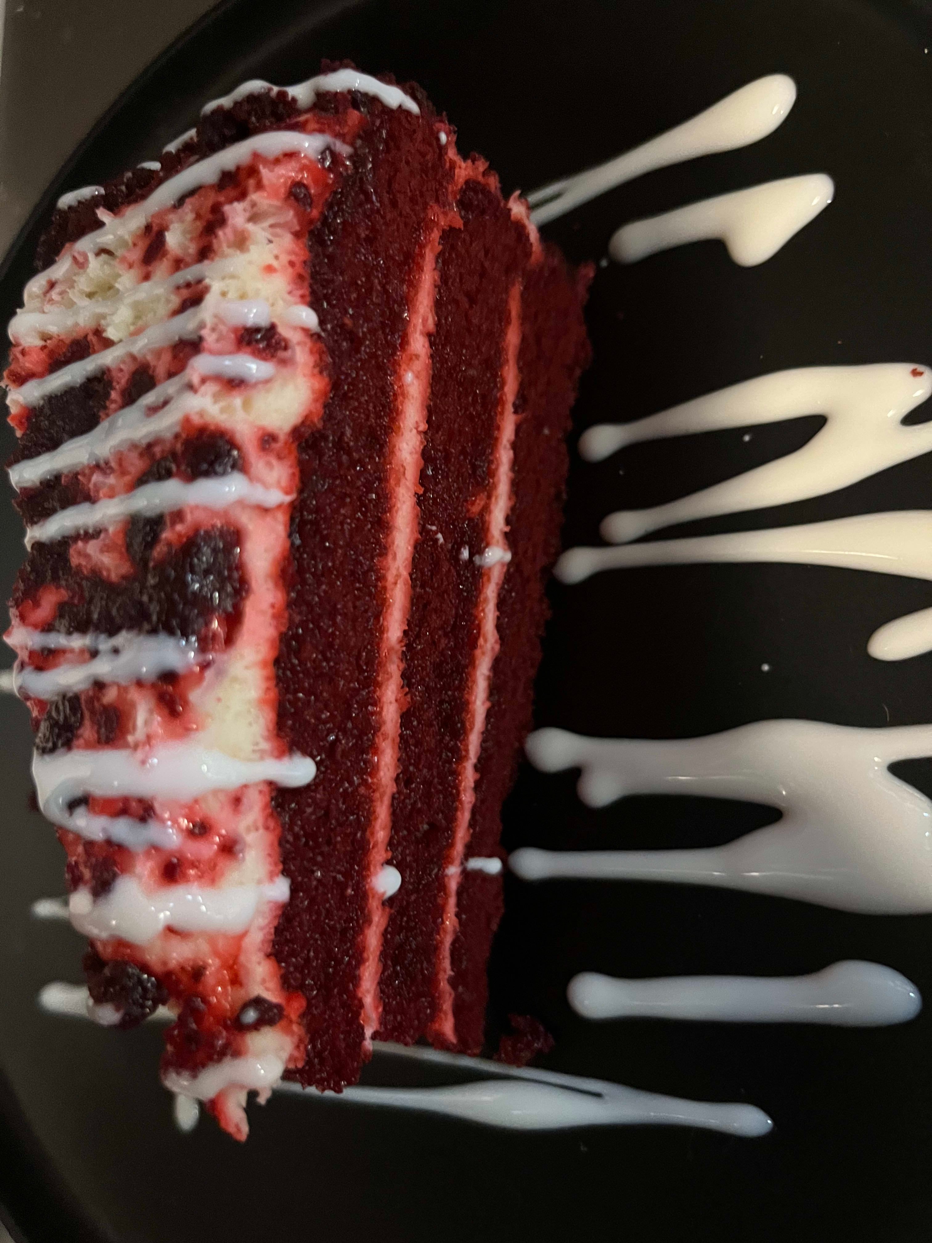 Red Velvet Cheesecake Slice.